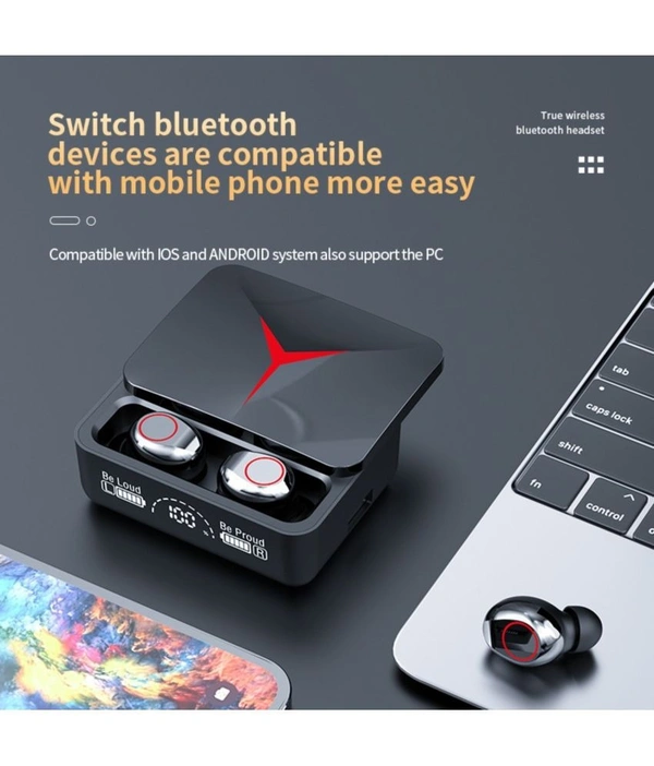  Slide Bluetooth True Wireless (TWS) In Ear 30 Hours Playback Powerfull bass,Fast charging IPX4 - Black