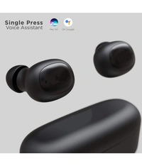  AirBuds In Ear True Wireless (TWS) 20 Hours Playback IPX4(Splash & Sweat Proof) Powerfull bass,Fast charging - Black