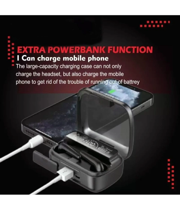  Power Bluetooth True Wireless (TWS) In Ear 30 Hours Playback Powerfull bass,Fast charging IPX4 - Black