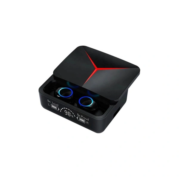  Power M90pro Bluetooth True Wireless (TWS) In Ear 30 Hours Playback Fast charging,Powerfull bass IPX4 - Black