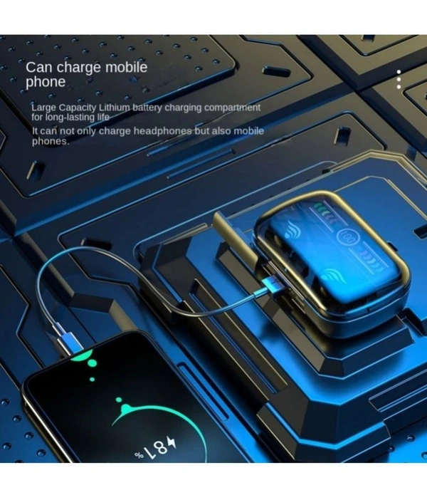  Power Bluetooth True Wireless (TWS) In Ear 35 Hours Playback Powerfull bass,Fast charging IPX4 - Black