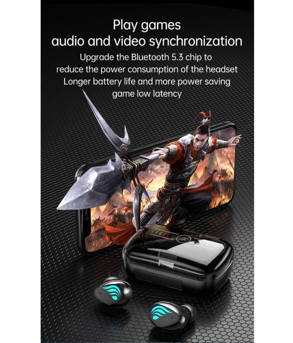  Power Bluetooth True Wireless (TWS) In Ear 35 Hours Playback Powerfull bass,Fast charging IPX4 - Black