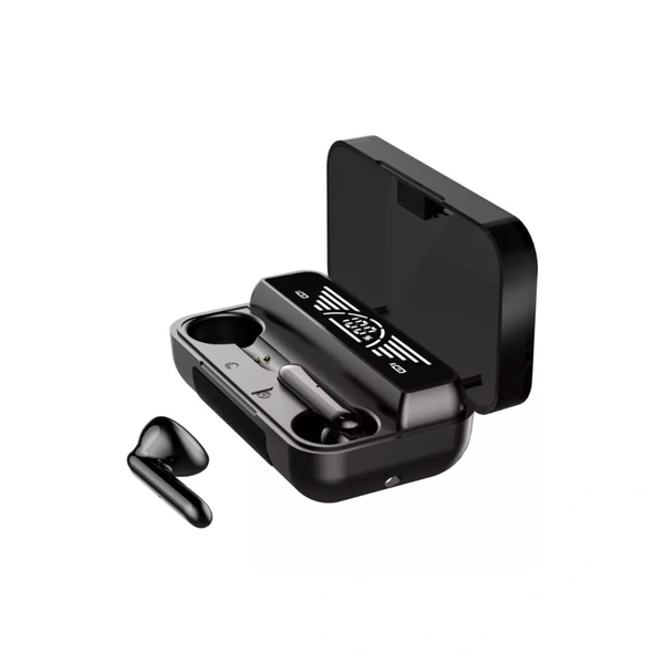 PowerBank Earbuds, In Ear True Wireless (TWS) 280 Hours Playback IPX4(Splash & Sweat Proof) Auto pairLight weight - Black