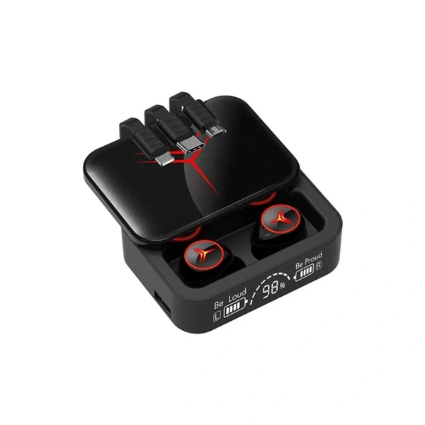  POWER with PowerBank In Ear True Wireless (TWS) 48 Hours Playback IPX4(Splash & Sweat Proof) Low Latency - Black