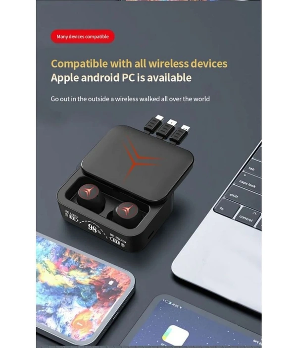  POWER with PowerBank In Ear True Wireless (TWS) 48 Hours Playback IPX4(Splash & Sweat Proof) Low Latency - Black