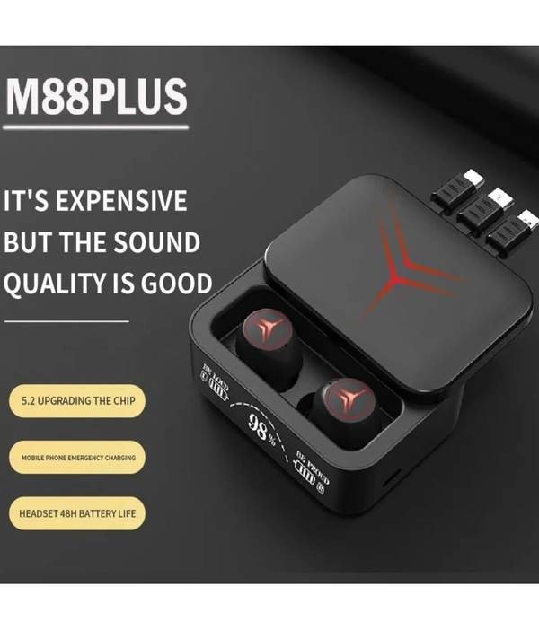  POWER with PowerBank In Ear True Wireless (TWS) 48 Hours Playback IPX4(Splash & Sweat Proof) Low Latency - Black