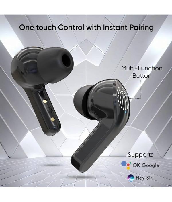  Flash Pods Bluetooth True Wireless (TWS) In Ear 30 Hours Playback Low Latency,Powerfull bass IPX4(Splash & Sweat Proof) - Black