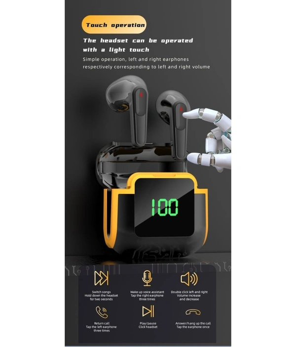  Play Bluetooth True Wireless (TWS) In Ear 30 Hours Playback Powerfull bass,Fast charging IPX4 - Black