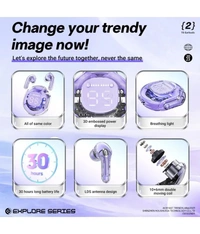  Transparent PRO Bluetooth True Wireless (TWS) In Ear 30 Hours Playback Fast charging,Powerfull bass IPX4 - White