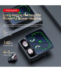  Power with PowerBank In Ear True Wireless (TWS) 65 Hours Playback IPX4(Splash & Sweat Proof) Low Latency - Black
