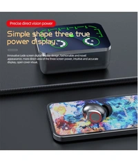  Power with PowerBank In Ear True Wireless (TWS) 65 Hours Playback IPX4(Splash & Sweat Proof) Low Latency - Black