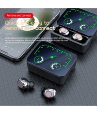  Power with PowerBank In Ear True Wireless (TWS) 65 Hours Playback IPX4(Splash & Sweat Proof) Low Latency - Black
