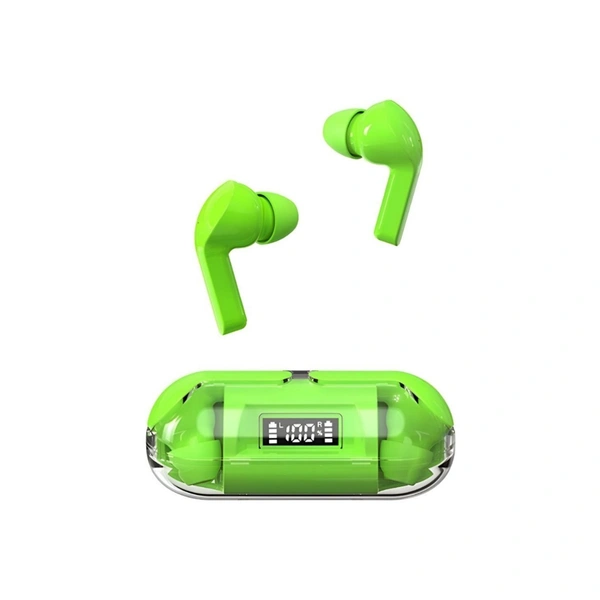  Capsule Bluetooth True Wireless (TWS) In Ear 30 Hours Playback Low Latency,Powerfull bass IPX4(Splash & Sweat Proof) - Green