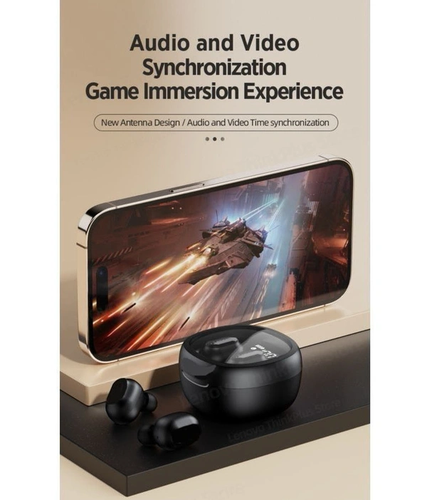  S11PRO Bluetooth True Wireless (TWS) In Ear 30 Hours Playback Low Latency,Powerfull bass IPX4(Splash & Sweat Proof) - Black