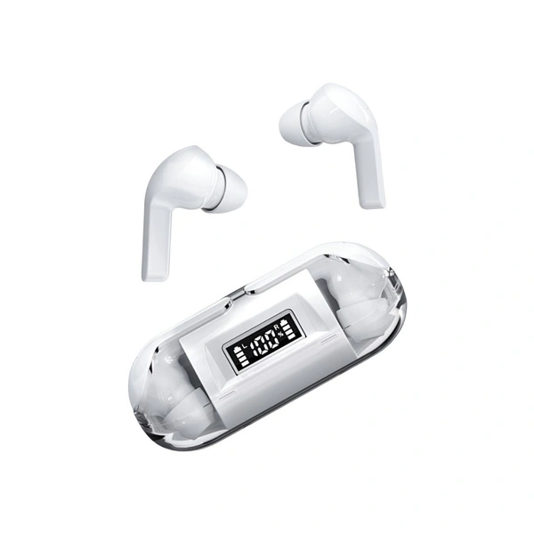  Transparent PRO Bluetooth True Wireless (TWS) In Ear 30 Hours Playback Fast charging,Powerfull bass IPX4 - White
