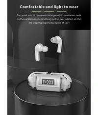  Transparent PRO Bluetooth True Wireless (TWS) In Ear 30 Hours Playback Fast charging,Powerfull bass IPX4 - White