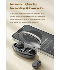  BOOMBASE Bluetooth True Wireless (TWS) In Ear 30 Hours Playback Powerfull bass,Fast charging IPX4 - Black