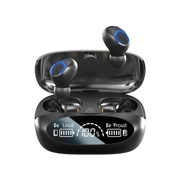  Power In Ear True Wireless (TWS) 60 Hours Playback IPX4(Splash & Sweat Proof) Powerfull bass,Fast charging - Black