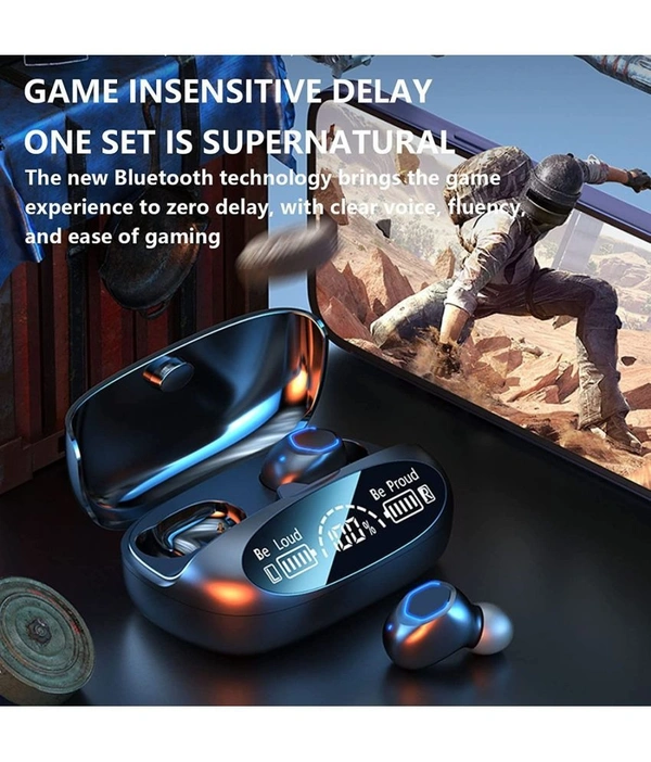  Power In Ear True Wireless (TWS) 60 Hours Playback IPX4(Splash & Sweat Proof) Powerfull bass,Fast charging - Black
