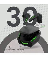  Gaming Bluetooth True Wireless (TWS) In Ear 30 Hours Playback Low Latency,Powerfull bass IPX4(Splash & Sweat Proof) - Black