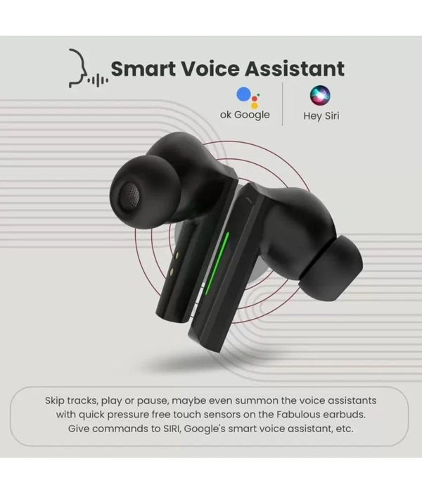  Gaming Bluetooth True Wireless (TWS) In Ear 30 Hours Playback Low Latency,Powerfull bass IPX4(Splash & Sweat Proof) - Black