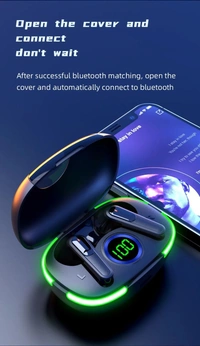 GAMO Gaming Earbuds In Ear True Wireless (TWS) 20 Hours Playback IPX4(Splash & Sweat Proof) Low Latency - Black