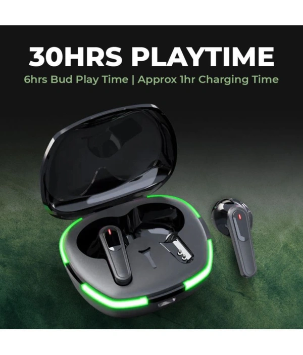  POWER In Ear True Wireless (TWS) 30 Hours Playback IPX4(Splash & Sweat Proof) Low Latency,Powerfull bass  - Black
