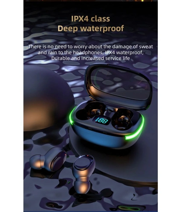 POWER In Ear True Wireless (TWS) 30 Hours Playback IPX4(Splash & Sweat Proof) Powerfull bass,Low Latency  - Black