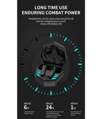  Gamo Bluetooth True Wireless (TWS) In Ear 30 Hours Playback Low Latency,Powerfull bass IPX4(Splash & Sweat Proof) - Black