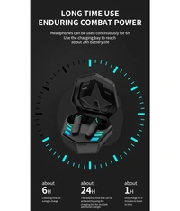  Brave Gaming Bluetooth True Wireless (TWS) In Ear 30 Hours Playback Low Latency,Powerfull bass IPX4 - Black