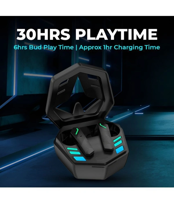  Brave Gaming Bluetooth True Wireless (TWS) In Ear 30 Hours Playback Low Latency,Powerfull bass IPX4 - Black