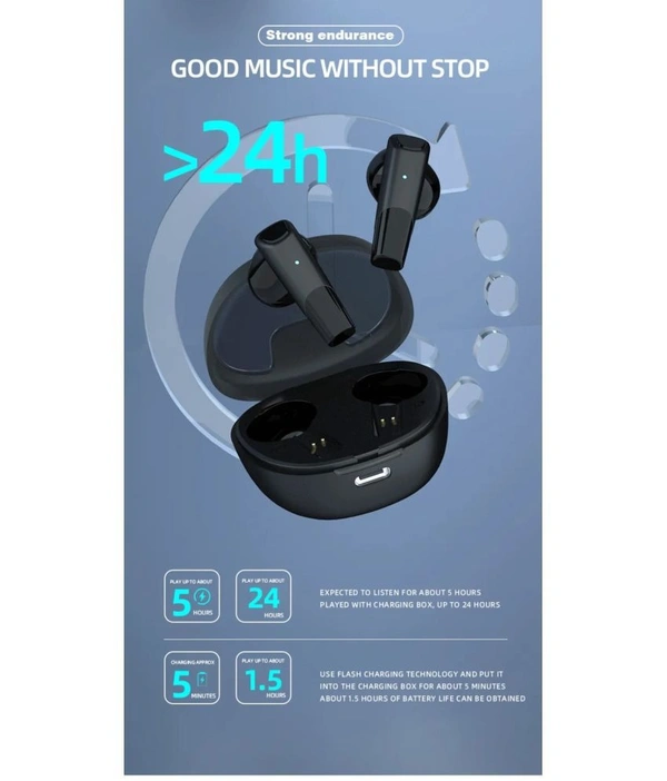  POWER In Ear True Wireless (TWS) 25 Hours Playback IPX4(Splash & Sweat Proof) Low Latency,Powerfull bass - Black