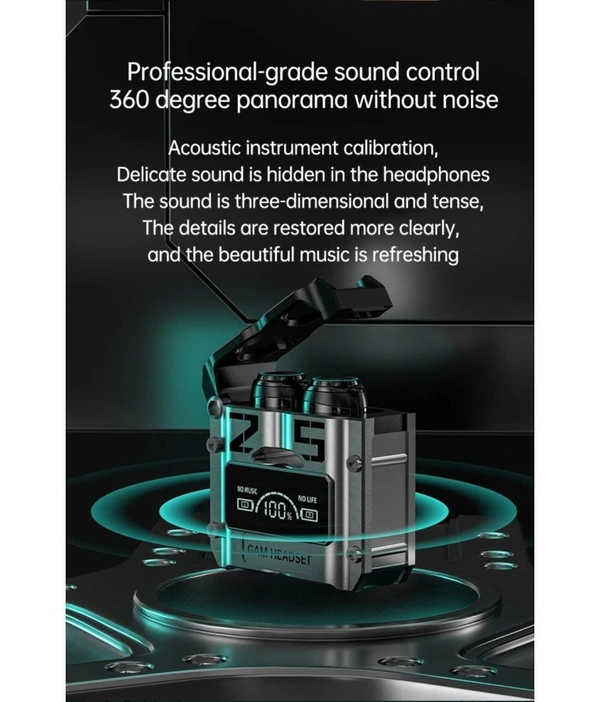 Grenade Bluetooth True Wireless (TWS) In Ear 30 Hours Playback Dual pairing,Low Latency IPX4(Splash & Sweat Proof) - Gray
