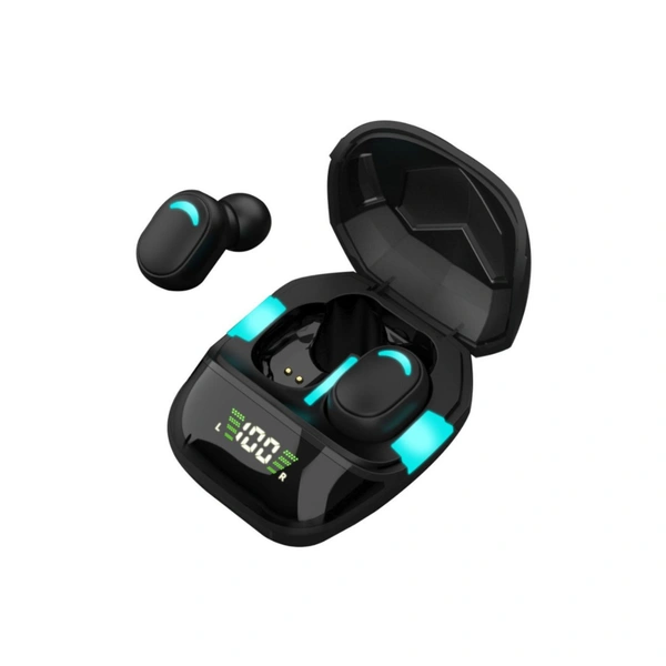  Gamo, Low Latency On Ear True Wireless (TWS) 30 Hours Playback IPX5(Splash & Sweat Proof) Low Latency,Fast charging - Black