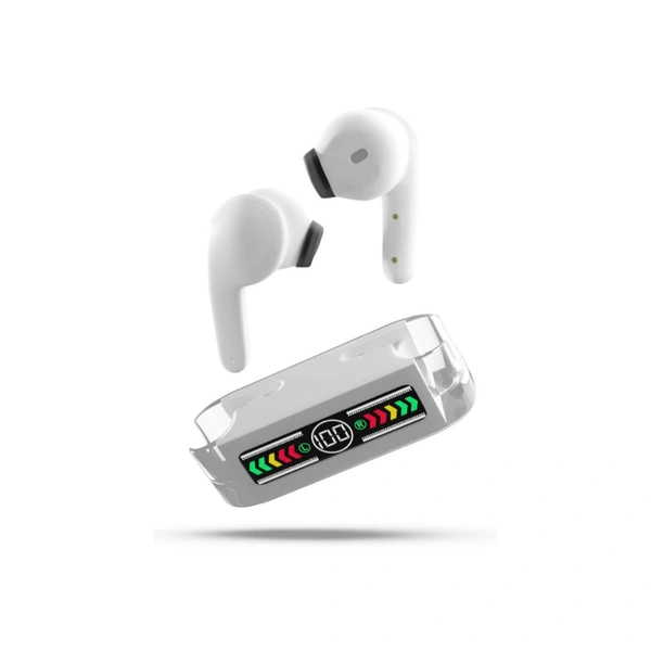  Max Bluetooth True Wireless (TWS) In Ear 30 Hours Playback Low Latency,Powerfull bass IPX4(Splash & Sweat Proof) - White