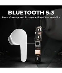  Max Bluetooth True Wireless (TWS) In Ear 30 Hours Playback Low Latency,Powerfull bass IPX4(Splash & Sweat Proof) - White