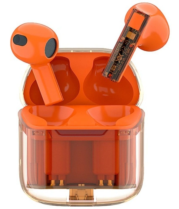  PRO Transparent TWS In Ear True Wireless (TWS) 25 Hours Playback IPX4(Splash & Sweat Proof) Low Latency,Powerfull bass - Green