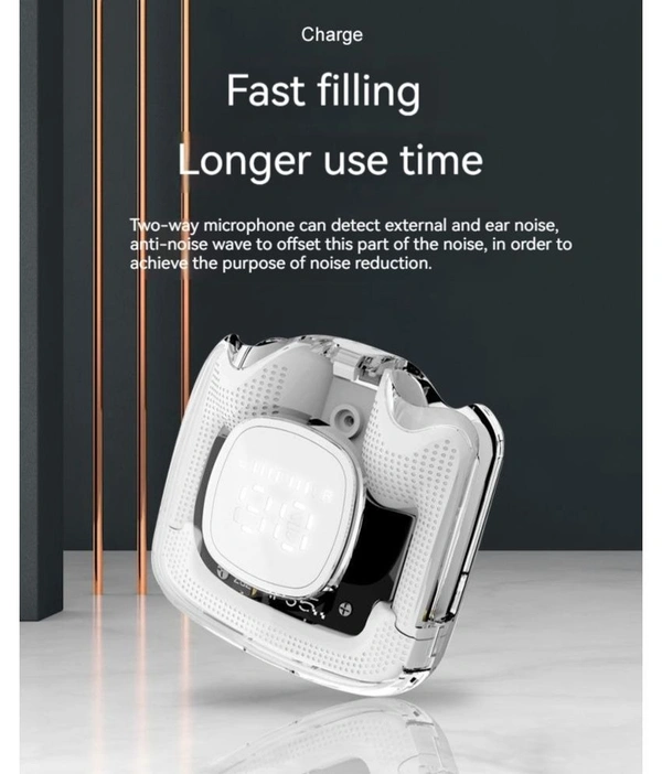  With Digital Display Bluetooth True Wireless (TWS) In Ear 30 Hours Playback Fast charging,Dual pairing IPX4 - White