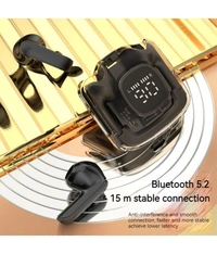  With Digital Display Bluetooth True Wireless (TWS) In Ear 30 Hours Playback Fast charging,Dual pairing IPX4 - Black