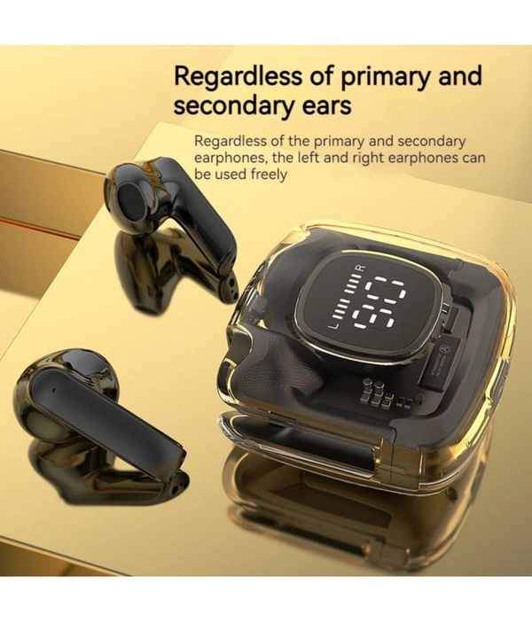  With Digital Display Bluetooth True Wireless (TWS) In Ear 30 Hours Playback Fast charging,Dual pairing IPX4 - Black
