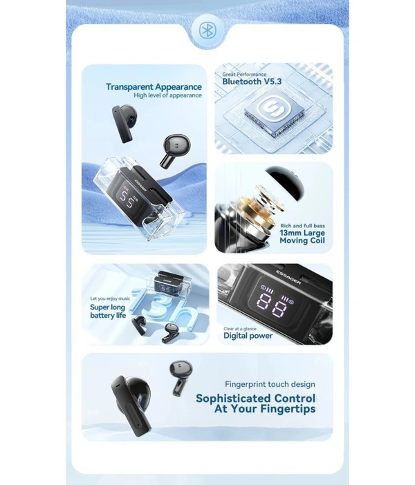  Power Slide In Ear True Wireless (TWS) 30 Hours Playback IPX4(Splash & Sweat Proof) Low Latency,Powerfull bass - Black