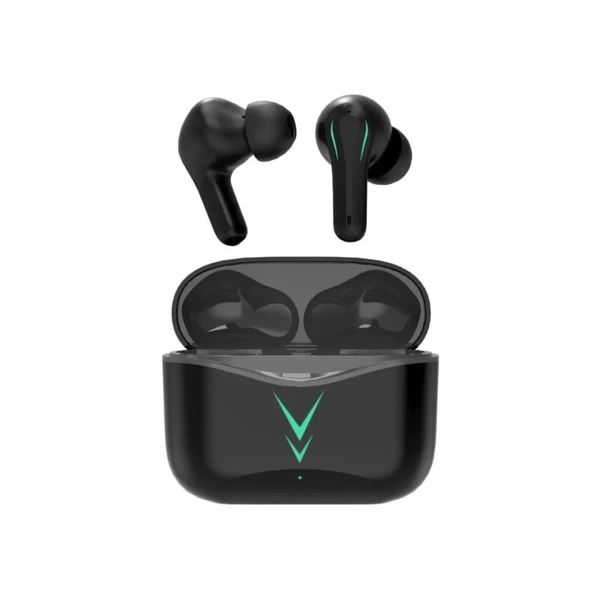  Duo Buds,Low Latency On Ear True Wireless (TWS) 90 Hours Playback IPX4(Splash & Sweat Proof)  - Black