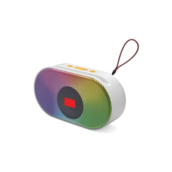  RGb Light 5 W Bluetooth Speaker Bluetooth v5.0 with USB,SD card Slot,Aux Playback Time 5 hrs Assorted - White