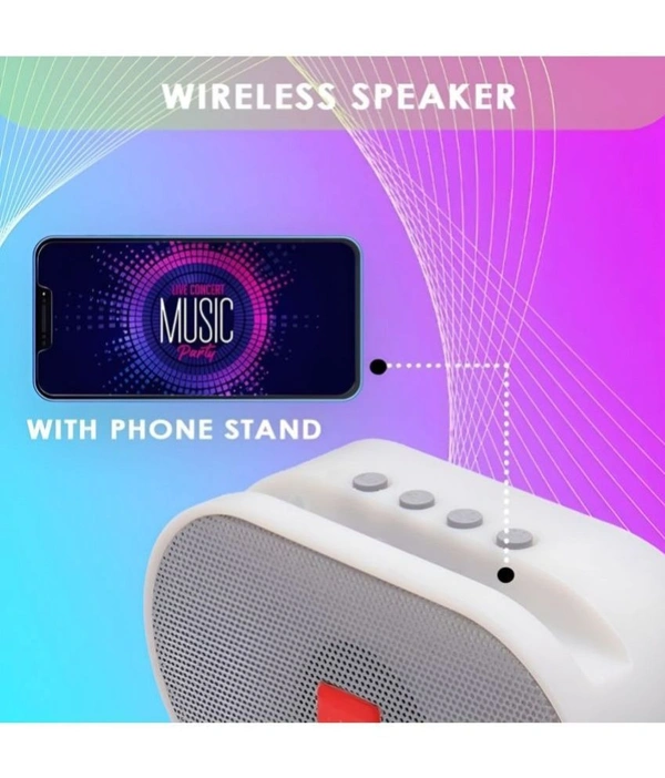  RGb Light 5 W Bluetooth Speaker Bluetooth v5.0 with USB,SD card Slot,Aux Playback Time 5 hrs Assorted - White