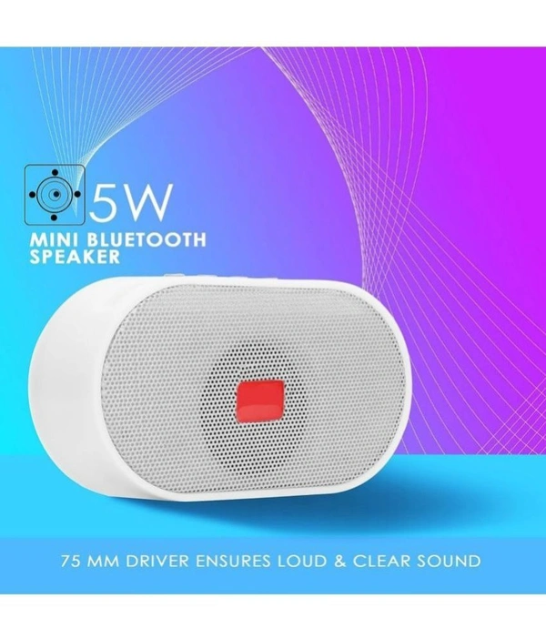  RGb Light 5 W Bluetooth Speaker Bluetooth v5.0 with USB,SD card Slot,Aux Playback Time 5 hrs Assorted - White