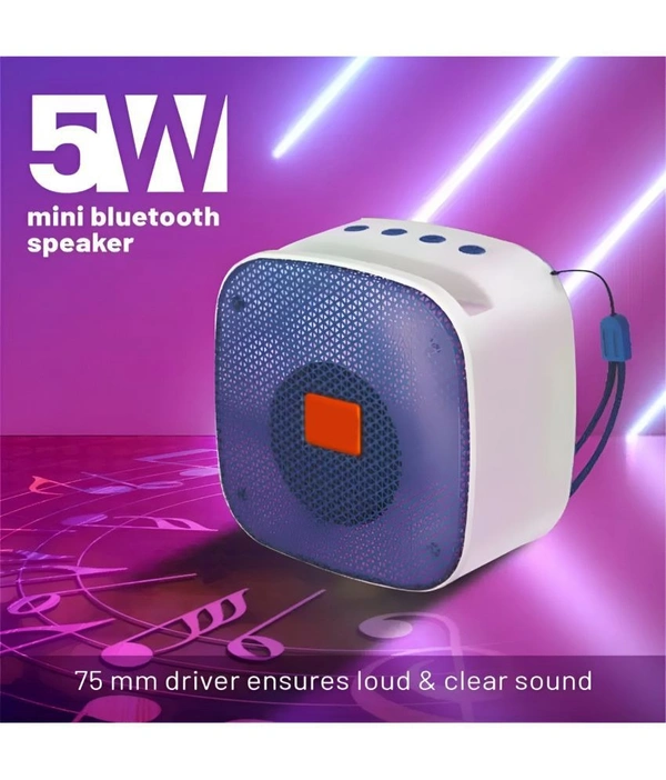  209 5 W Bluetooth Speaker Bluetooth V 5.1 with USB,Call function Playback Time 6 hrs Assorted - White