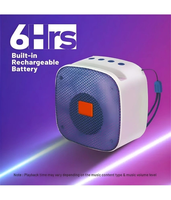  209 5 W Bluetooth Speaker Bluetooth V 5.1 with USB,Call function Playback Time 6 hrs Assorted - White