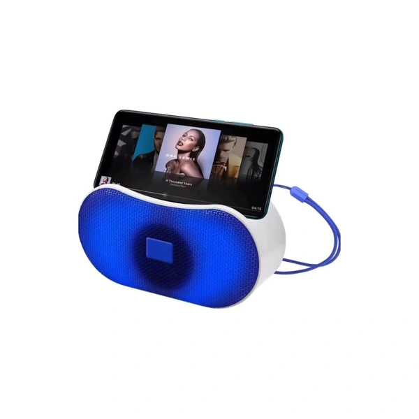  Mobile Stand 5 W Bluetooth Speaker Bluetooth V 5.1 with USB,SD card Slot,Aux Playback Time 6 hrs Assorted - Blue