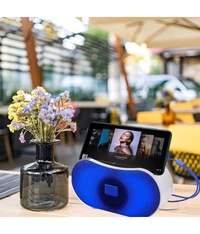  Mobile Stand 5 W Bluetooth Speaker Bluetooth V 5.1 with USB,SD card Slot,Aux Playback Time 6 hrs Assorted - Blue