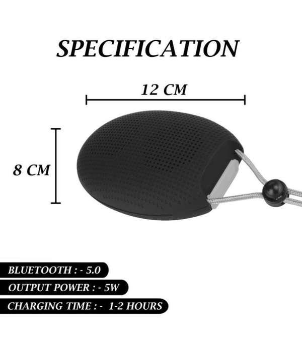  BeatBox 5W 5Hrs 5 W Bluetooth Speaker Playback Time 5 hrs Bluetooth v5.0 with Call function,USB Black - Black